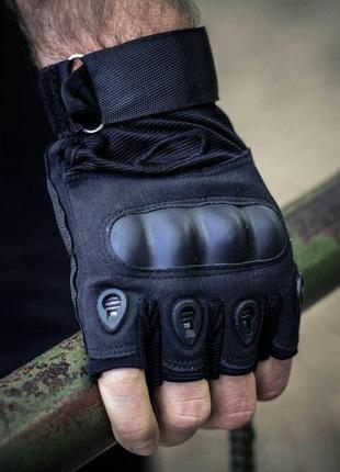 Тактичні рукавички безпалі oakley black4 фото