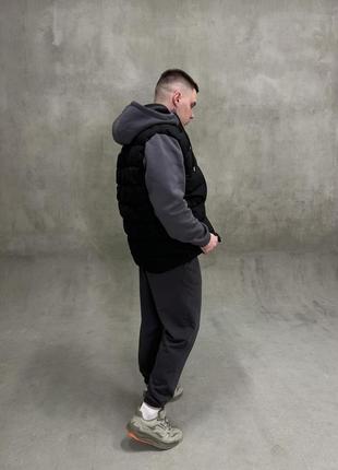 Куртка з трикотажними рукавами та капюшоном infinity чорний/графіт