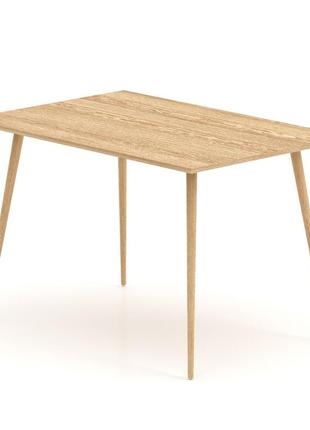 Кухонный стол обеденный venator 120 см x 80 см дуб натуральний шпон на кухню. кухонные обеденные столы