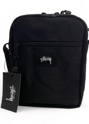 Сумка через плечо stussy 19x16 черный белый черный