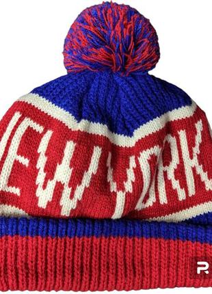 В'язані зимові шапки nhl new york rangers2 фото