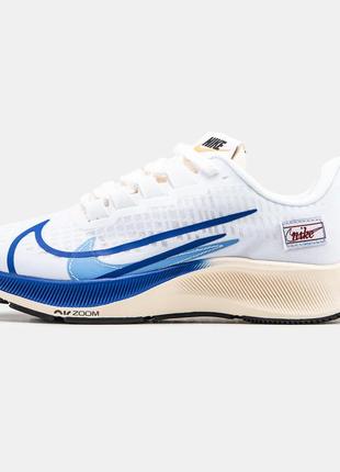 Мужские кроссовки nike air zoom pegasus 37 white blue 42