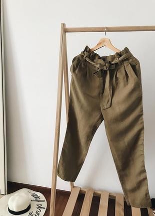 Брюки льняные от h&m штаны новая коллекция8 фото