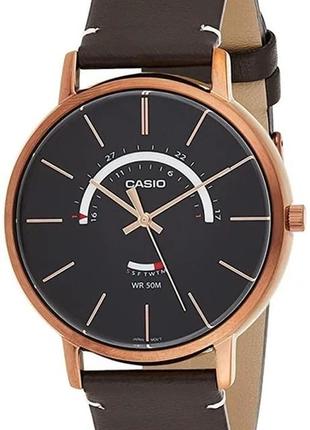 Мужские часы casio mtp-b105rl-1avdf, коричневый с бронзовым