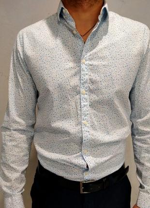 Рубашка zara man с цветочным принтом1 фото