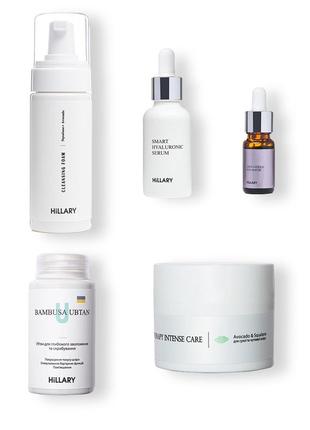 Базовий набір для догляду за сухою шкірою осінній догляд hillary autumn care for dry skin