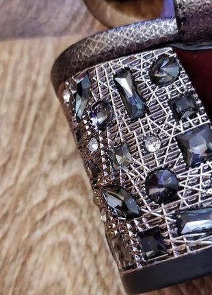 Новые роскошные полупрозрачные босоножки серебристого металлик цвета каблук в стразах9 фото