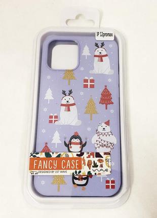 Чехол для apple iphone 12 pro max. рождество. цвет: фиолетовый2 фото