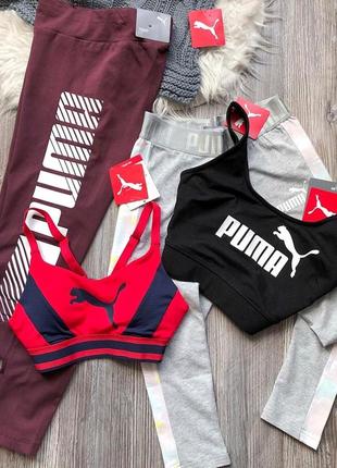 Лосины puma  серые4 фото