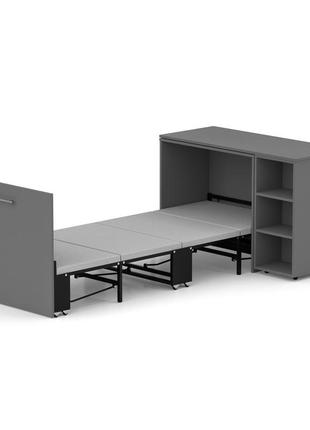 Кровать-трансформер письменный стол тумба комод sirim-c2 графит мебель смарт 4 в 1 раскладная компактная