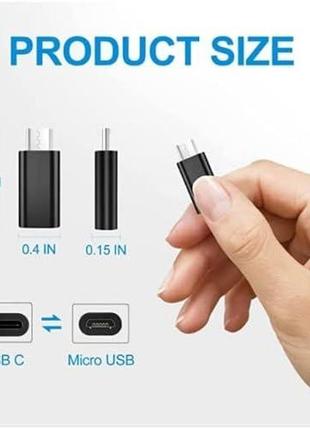 Адаптер gionar micro usb - usb type-c рожевий2 фото