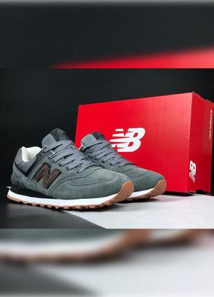 Мужские кроссовки new balance 574 classic серые1 фото