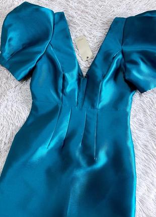 Стильное голубое платье coast с воланами1 фото