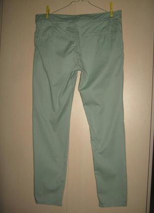 Летние брюки мятного цвета натуральная ткань штаны на лето женские4 фото