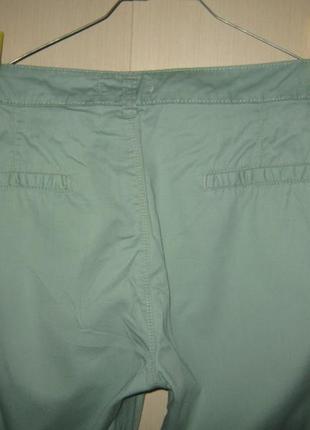 Летние брюки мятного цвета натуральная ткань штаны на лето женские5 фото