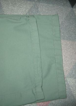 Летние брюки мятного цвета натуральная ткань штаны на лето женские6 фото