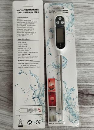 Термометр цифровий кухонний щуп uchef tp300 для гарячих і холодних страв8 фото