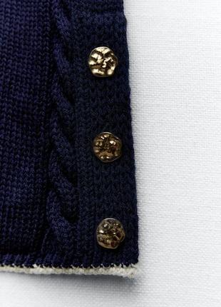 Облегающий синий свитер zara new6 фото