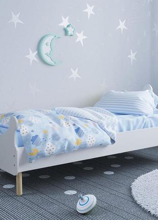 Дитяче ліжко (корона) колір білий (ніжки дерев'яні) md-12061 фото