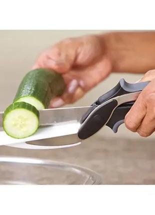 Універсальні кухонні ножиці clever cutter ніж-ножиці 3в12 фото