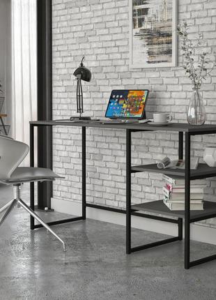 Письменный стол компьютерный frigate loft графит. столы рабочие письменные лофт для дома и офиса