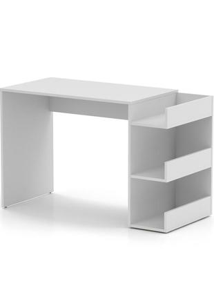 Письменный компьютерный стол legate белый. офисный столик для ноутбука. стол для подростка, для учебы1 фото