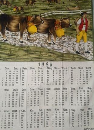 Lehner винтажное полотенце календарь.4 фото