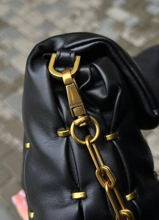Жіноча сумка брендова pinko, жіноча сумочка пінко, пінко сумка чорного кольору, натуральна шкіра7 фото