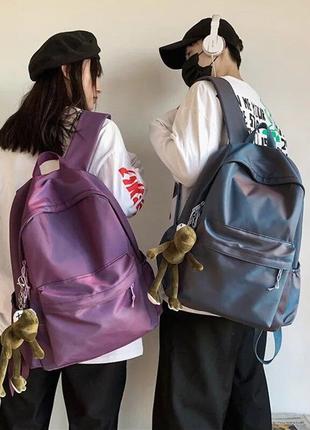 Рюкзак нейлоновый фиолетовый y2k2 фото