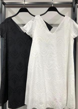 Платье прошва белое и черное1 фото