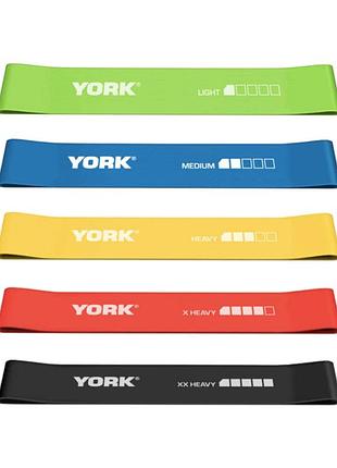Набір резинок для фітнесу york fitness (5 шт)