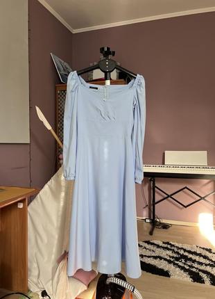 Платье голубого цвета в размере s4 фото