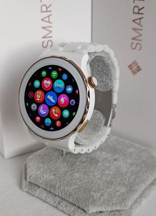 Умные часы watch gt 3 pro white с измерением экг, титановым корпусом и сапфировым стеклом, женские часы новика3 фото