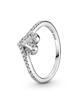 Срібна каблучка перстень кільце колечко кольцо срібло пандора pandora silver s925 ale з біркою і пломбою 925 проба сяюче серце