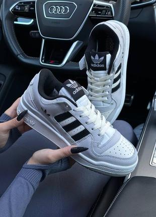 Женские кроссовки adidas forum 84 low white gray black new