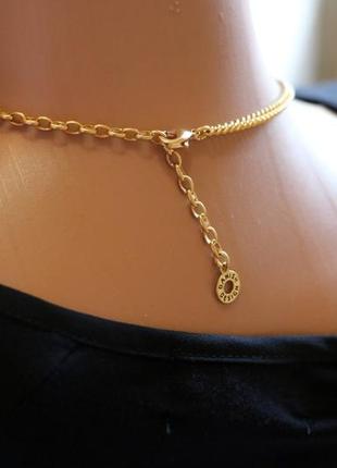 Позолочене кольє з підвісками pilgrim данія елітна ювелірна біжутерія9 фото