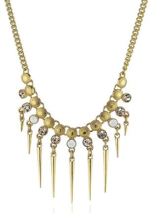 Позолочене кольє з підвісками pilgrim данія елітна ювелірна біжутерія2 фото