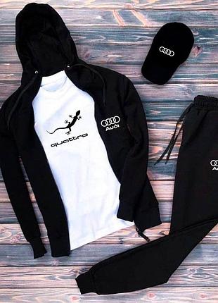 Весенний, мужской спортивный костюм audi quattro