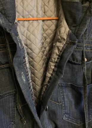 Уникальная джинсовая парка тёплая куртка3 фото