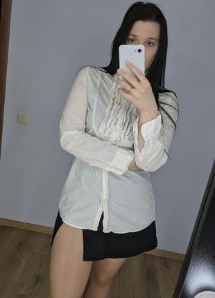 Рубашка белая манжет под горло ☁️