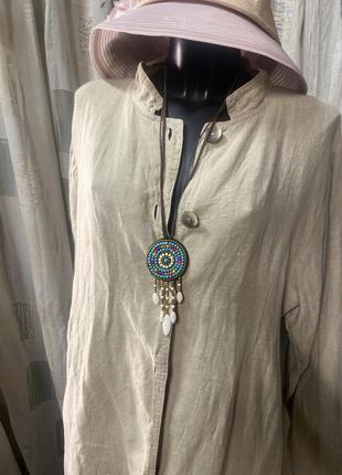 Кожаный подвес в этно-стиле ручная работа