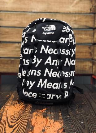 Рюкзак the north face x supreme black сумка суприм черная женский / мужской4 фото