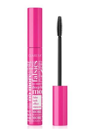 Тушь для ресниц claresa no more falsies fals lash effect mascara, black, 10 г