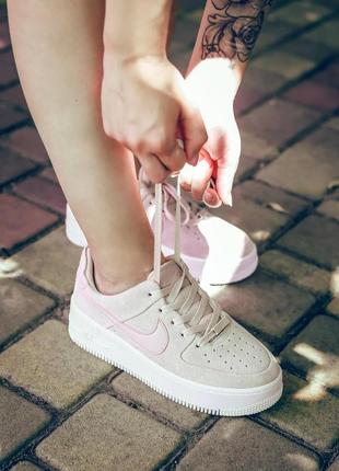 Nike air force pink sage женские кроссовки найк