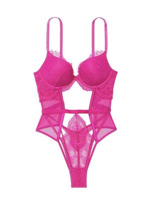 Малиновый боди victorias secret l3 фото