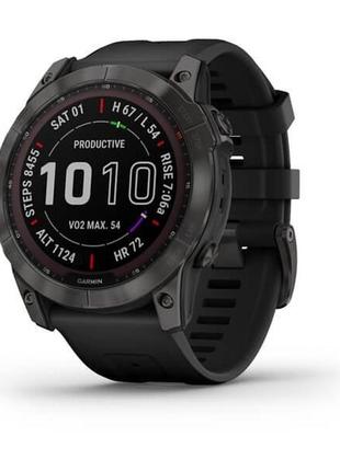 Смарт-часы garmin fenix 7x sapph solar carbon gray dlc ti w/black