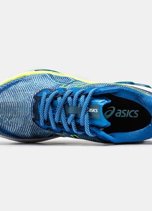 Чоловічі кросівки сині з жовтим у стилі asics gel-kinsei blast2 фото