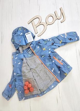 Куртка-ветровка детская, нижняя, 86-92см, 1-2роки, дождевик для мальчика4 фото