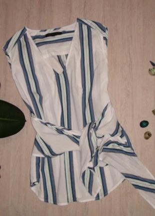 Блуза - сорочка на зав'язки m&s collection1 фото