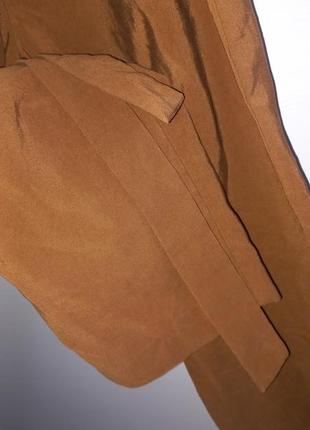 Коричневі шоколадні жіночі брюки штани з поясом eu 42 uk 14 h&m5 фото